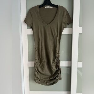 Michael Stars olive green mini dress size small